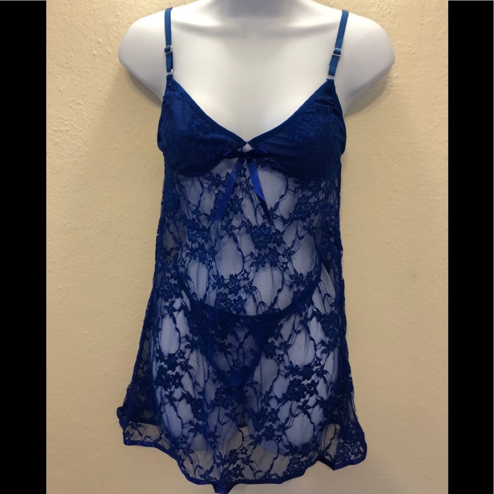 Women Nightwear Babydoll Lingerie Lace Mini Dress